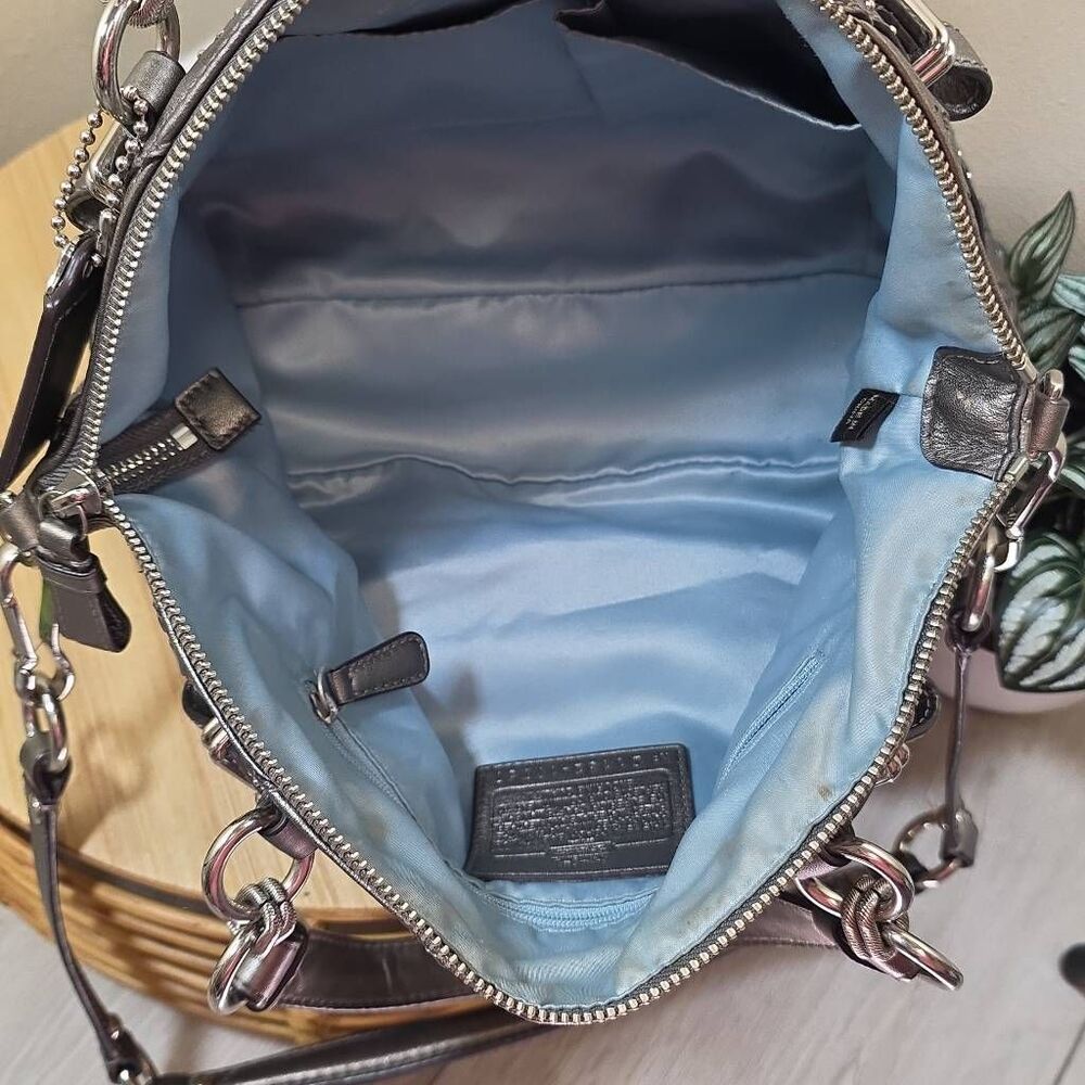 Coach Madison Woven Leather Sophia Satchel - Picture 15 of 16